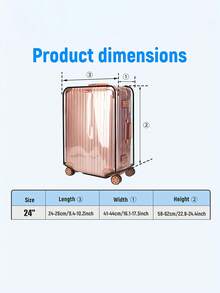 1pc Transparent Luggage Cover, Waterproof Dustproof Travel Luggage Protector, Thickened PVC Scratch-Resistant Luggage Cover Protector - Clear - View 11