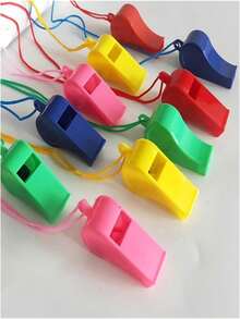 15 pezzi/confezione Fischietti da gioco sportivo, forniture da cheerleading, fischietti da arbitro, fischietti in plastica per tifosi (colore casuale) - Multicolore - Visualizzare 5