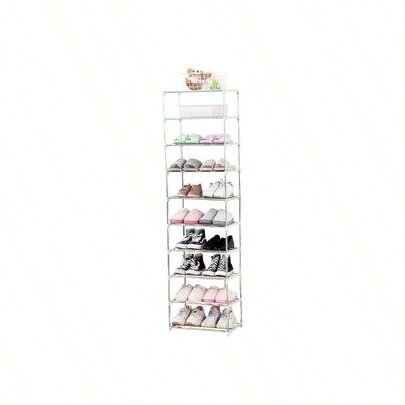 Stackable Small Shoe Rack, Entryway, Hallway And Closet Space Saving Storage And Organization 3 - Tier, Black