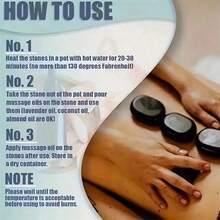 4 件套大型热石按摩套装：专业必备热疗放松设备 - 无需电源，无需电池