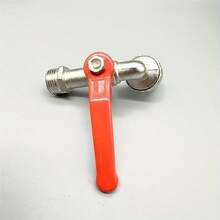 1pc High Flow G1/2 Zinc Alloy Garden Faucet, Ball Valve Body, Larger Water Flow, Suitable For Garden, Lawn, Patio, Kitchen And Bathroom