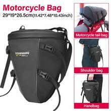 Waterproof Motorcycle Tail Bag Motorbike Back Seat Bags Waterproof Wear Resistant Multi-Functional Durable Moto Rider Backpack - màu đen - Xem 10