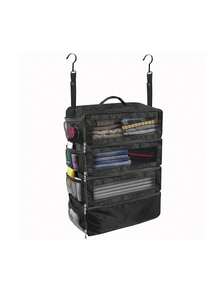 Suitcase Organizer High-Capacity Travel Luggage Organizer Hanging Shelf Packing Cube Closet Collapsible Hanging Storage Bags - Multicolor - View 6