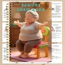 30-Day Chair Yoga Plan For Seniors - 50 Printable Exercises With Step-By-Step Guide, Charts & Motivational Tips - Gentle Chair Yoga For Seated Adults, 5.5x8.2in, Fitness Guide For Elderly, Easy-To-Read Text, Durable Paperback