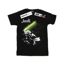 Star Wars Womens/Ladies Yoda Jedi Master Cotton Boyfriend TShirt (Black) - Coffee Brown - View 2
