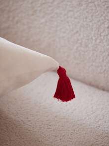 1 件圣诞快乐刺绣抱枕套，适合客厅、卧室、派对、沙发和各种环境，所有季节