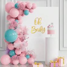 DWokceer Oh Baby Sign For Backdrop Gold 15.7 Inch Baby Sign Backdrop For Baby Shower Party Banner Gender Reveal Boy Girl Decorations Baby's 1st Birthday Party Photography Background Decor10 - 金色 - 查看 6