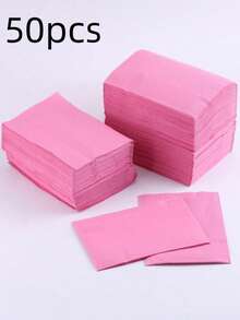 一次性粉色美甲桌垫3层防水清洁纸可折叠多功能美容纹身牙科布防水桌布清洁美甲餐巾美甲用品 - 彩色 - 查看 10