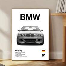 1 tấm áp phích xe hơi Đức BMW không khung kiểu dáng thẩm mỹ Bộ siêu xe sang trọng M8 M4 R8 RS6 Tranh vải bố treo tường trang trí nhà để xe Quà tặng - Nhiều màu - Xem 12