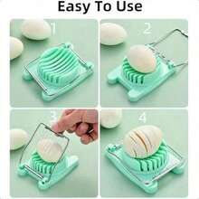 Egg Slicer For Hard Boiled Eggs - VersatileHard Boiled Egg Slicer-Egg Cutter For HardBoiled Eggs Ldeal For Salads SandwichesAppetizers Or Garnishes And More EggSlicer - 綠色 - 查看 3
