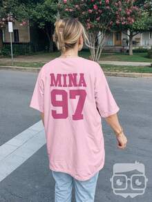 Twice Kpop Mina 97 Korean T-Shirt Ref 2357 VEST NERD - 淺粉色 - 查看 6