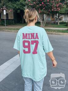 Twice Kpop Mina 97 Korean T-Shirt Ref 2357 VEST NERD - Màu xanh nhạt - Xem 6