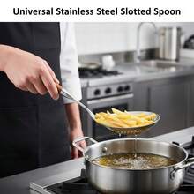 1Pc 201 Stainless Steel Spider Strainer Skimmer - Extra Long Heat Resistant Handle For Noodles, Frying, Pasta & Drain Oil
