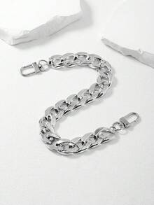 亚克力装饰手提包肩带铝合金扁平链条带配金属扣 15 英寸手提包链条带替换钱包手拿包手柄金属钱包链条包腕带适用于钱包手提包 DIY 工艺品 - 彩色 - 查看 16