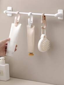 10 pièces Crochets de rangement multifonctions pour cuisine et salle de bain, pinces à rideaux avec crochets de suspension