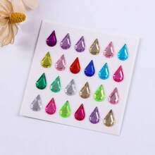 Assorted Gem Crystal Diamond Cartoon Stickers, High-Quality Acrylic Material DIY Rhinestone Stickers, Vibrant Colors, Easy To Peel And Stick, Suitable For Water Bottles, Cups, Face, Nails, Phones, Laptops, Furniture, Refrigerators, Guitars, Skateboards, Party Favors, Birthday Rewards, Crafts And More (Random Colors)