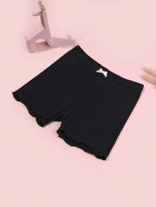 4件套女童无缝透气莫代尔安全短裤夏季薄款内裤 - 黑色 - 查看 5