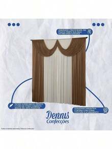 Church Curtain 6 Meters Premium Polyester Fabric Decora - Màu tử đinh hương với màu trắng - Xem 2