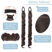 16 Inch Halloween Daily Ponytail Scrunchie & Synthetic Fiber Wig Ponytail - Easy For Daily Wear - Multicolor - View 8