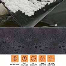 1 块重型黑色防水篷布 - 全天候、防紫外线、耐热、耐用、防撕裂，适用于露营、户外庭院、池塘、泳池盖、船只、房车 - 多用途 - 黑色 - 查看 4