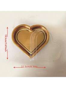 10/5/1 包心形塑料托盘，带盖 - 可重复使用大容量零食容器，适用于水果、寿司、蔬菜、沙拉、奶酪拼盘和派对 - 圣诞节、情人节、复活节、母亲节、父亲节、毕业典礼等场合的完美礼物，派对开胃菜收纳盒 | 优雅呈现 | 便捷收纳方案，食物盛放托盘，圣诞节最佳之选