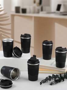 1 pièce Tasse à café isotherme en acier inoxydable de 500 ml avec manchon antidérapant, sous vide scellé, convient pour les boissons chaudes et froides, conçue pour les hommes et les femmes, disponible en plusieurs couleurs modernes