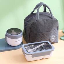 1 set Boîte à bento et boîte à lunch thermique, pot thermique, tasse à soupe portable, tasse à avoine, tasse à lait, tasse à petit-déjeuner, tasse à salade, convient pour l'école, le pique-nique, parfait pour la soupe, l'avoine, le lait de soja, la maison, les voyages et l'extérieur, idéal pour le camping et les fêtes