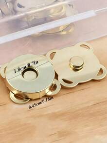 Hand-Sewn Plum Blossom Magnetic Buckle, Diy Concealed Magnetic Buckle For Luggage, Coats, And Bags, Invisible Mother-And-Child Magnetic Buttons, Magnetic Snaps, Invisible Metal Sewn Buttons, Lock Buckles. Suitable For Wallets, Bags, Clothing, Crafts, And Diy Accessories.