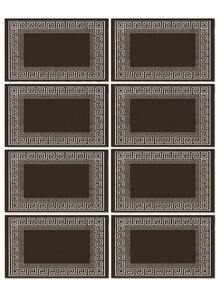 1/2/4/6/8 Stücke Set - Elegante einfarbige braune Tischsets, Tischläufer, minimalistischer chinesischer Stil - geeignet für Festtagsbankette und den täglichen Gebrauch in Küche, Esszimmer, Untersetzer, rechteckige Dekoration, Heimdekoration, perfektes Geschenkset Tischsets, Party Tischsets, Kaminsims Schal, Glasfenster Schal, Heimdekoration, Eingangsbereich Dekoration, Esszimmer Dekoration, Raumdekoration, Bettschal