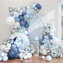 125件粉色气球拱门套装，包含12英寸、10英寸、5英寸的粉色和白色气球，适合男孩/女孩生日、迎婴派对、新娘送礼会、婚礼、周年纪念、性别揭晓派对装饰。 - 彩色 - 查看 9