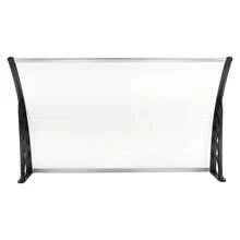 Regenschutzdach, transparentes Vordach für die Eingangstür, Wandmontage, 90 x 150 cm, geeignet für den Einsatz am Bett, im Freien und im Garten.