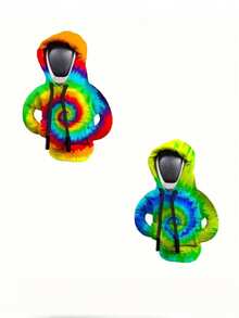 1Pc Vibrant Tie-Dye Gear Shift Hoodie Cover - Suitable For Car Interior, Colorful Car Accessories & Decoration. Made Of Soft Polyester Fabric, It's A Stylish And Practical Car Gadget. Simply Slip It Over The Gear Shift During Installation, No Tools Required, For Easy Operation.