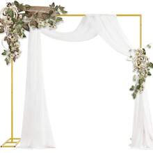 1 Set 300cm*300cm Marco de decoración cuadrado para boda, combinación de base cuadrada y tubo redondo de hierro artístico, soporte resistente, adecuado para decoración floral de boda, decoración con globos, Día de San Valentín, fiesta de cumpleaños, decoración de graduación