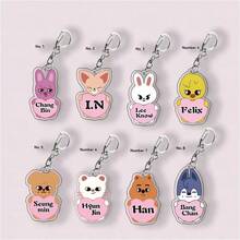 1pieces, ,Spell Back Key Chain, Cartoon Photo Card, Bag Pendant, Cheng Xiao Lu Guangxia Cartoon Surrounding, Acrylic Key Chain Animation Surrounding, Party Gifts, Backpack Pendant. - Multicolor - View 3