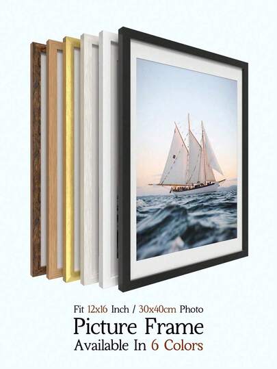 Multi Collage Gallery Photo Frames, Multi-Color Gallery Photo Frame, High-Quality And Exquisite, Exquisite Large Woodgrain Picture Frames For Wall, Vertical Or Horizontal Hanging, Fits A4/30x40/30x30/25x25/20x20cm Pictures, 6 Colors Available Golden/Beige/Reddish Brown/Brown Spotted/Ink Black/Pearl White With Imitation Wood Grain, Matte SufaceEffortlessly Complements Any Interior Aesthetic, From Minimalist To Contemporary.