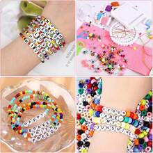 Cuentas para Pulseras, Sebami Kit para Hacer Pulseras con 4655 Piezas Accesorios, Kit Portátil de Manualidades,Cuentas para DIY con 3 Niveles de Cajas de Amacenamiento para Ni?os y Adultos - En blanco y negro - Ver 3