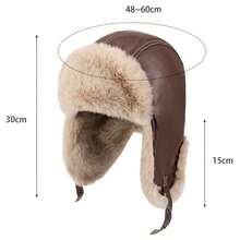 Winter Cycling Ushanka Hat, Warm Ear Protection Hat, Outdoor Thermal Lined Thick Casual Earmuff Hat