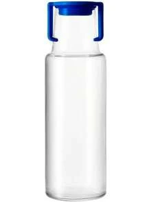 Borgonovo Fenice - Botella De Vidrio De 1.1 Lt. Con Tapa Azul Reutilizables Envace de Vidrio Transparente Recargables Para Jugo, Agua - 1 - Ver 4