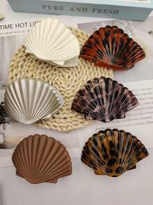 1pc/2pcs/3pcs/6pcs/8pcs New Shell Claw Clips, Flat Hair Clips With High-End Feel, Large Size Duck Clip For Updo Hairstyles Elegant Hair Accessories Winter Hair Clutch