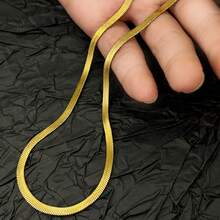 1pc Fashionable Flatsnake Necklace, Choker Jewelry For Daily Wear, Gift For Couple, Mom, Daughter, Jewelry