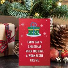 1 张，同事圣诞贺卡，给同事的有趣圣诞贺卡，给工作朋友的俏皮圣诞贺卡，给工作闺蜜老板的圣诞快乐礼物（礼物） - 均碼 - 查看 6