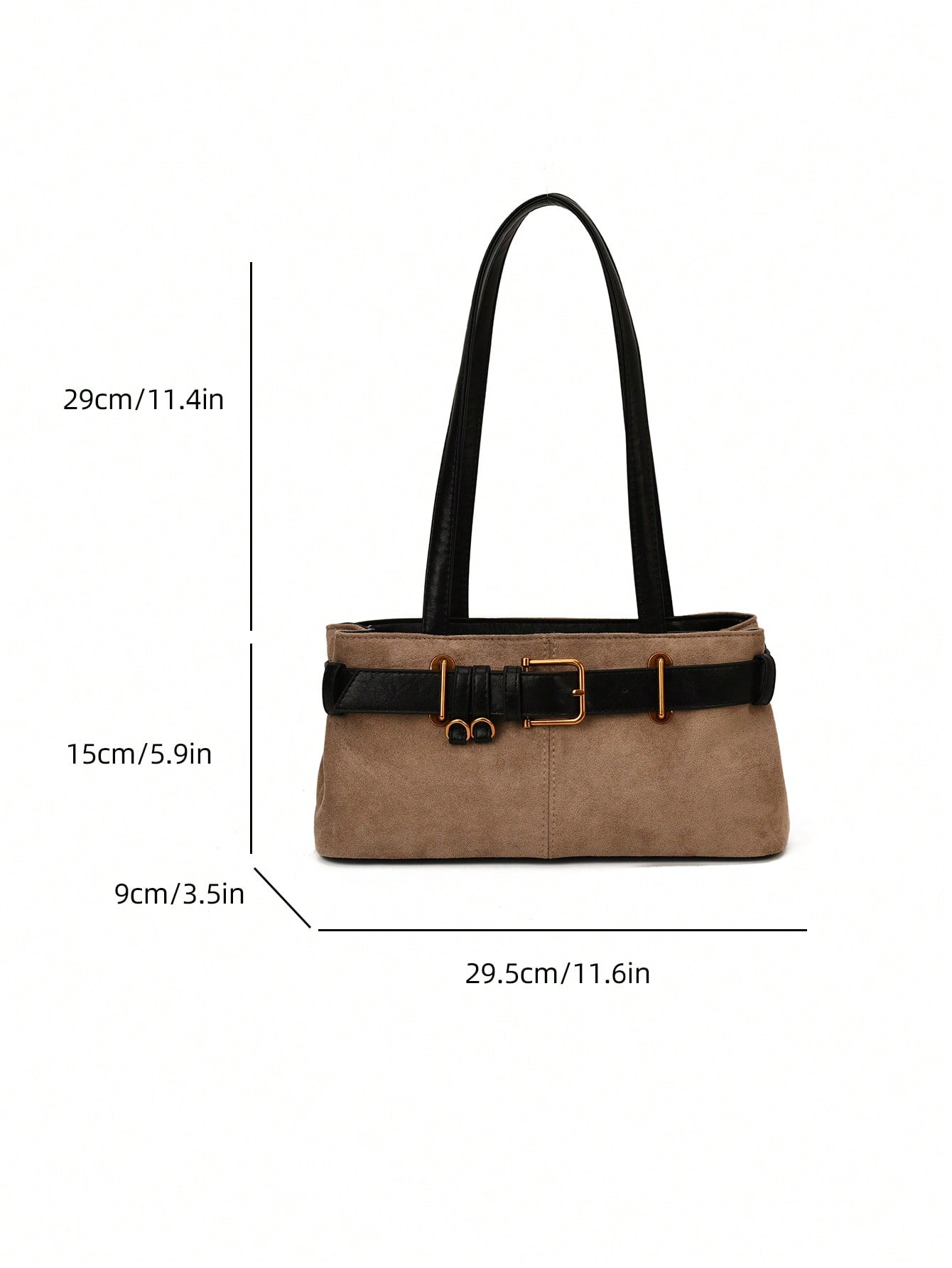 low tea حقيبة كتف مربعة من القماش المخملي ذات لون...