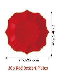 10 Stücke/30 Stücke/50 Stücke 23 cm Weihnachts-Mittagsteller - Pappteller für Geburtstage, Babypartys, Weihnachten, Hochzeiten und Bridal-Shower