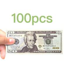 20PCS 3*1.2cm Mini $50 Props,100PCS 11.6*4.8cm Small Size 100 Dollar Prop Paper,100PCS Regular Size $10, $20, $50, New And Old $100 Prop Paper, Simulated Dollar Prop Paper, Prank Props, Magic Movie Prop Paper, Collectible Commemorative Display Prop Paper, Birthday Holiday Gifts, Halloween, Christmas Dollar Prop Gifts, Dollar Prop Decoration