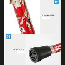 Foldable Hiking Pole, Aluminum Alloy Adjustable 5-Section Collapsible Walking Stick, Convenient For Outdoor Climbing, Trekking, Elderly Anti-Slip Cane