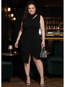 Plus Size Dresses - 黑色 - 查看 6
