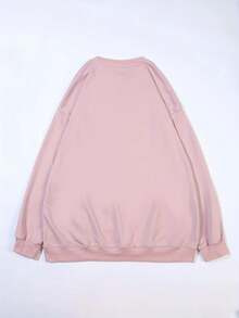 2025[Bright Pink Book Lover Sweatshirt] Soft Stretch Polyester Bright Pink "Just ONE MORE CHAPTER" Book Lover Graphic Crew Neck Sweatshirt| Casual Regular Length Pullover For Women, Autumn/Winter Casual Attire, Cozy Autumn Apparel, Playful Print, Durable FabricSoft And Breathable - 粉紅色 - 查看 2