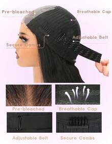 ownvmor Human Hair Wigs Water Wave 5x5 Lace Bye Bye Knots Glueless Wigs Human Hair Pre Plucked Pre Cut With Baby Hair Put On And Go Wigs 20 Inches - Natural Black - View 5