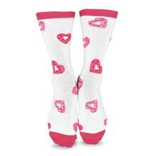 Valentine's Day Crew Socks For Women 3-Pair Pack - Love Heart Pattern - Comfortable Cotton- Women's 9-11 & Men's 10-13 - 如圖688 - 查看 4