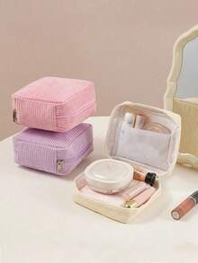 Large Capacity Sanitary Napkin Storage Bag, Multi-Functional Portable Storage Box, Makeup Storage Bag,Pink Sanitary Napkin Storage Bag, Portable Storage Bag, Large Capacity, Simple Style, Used To Store Sanitary Napkins, Panty Liners And Tampons, A Necessity For Girls, A Good Choice For Going Out.Makeup Storage